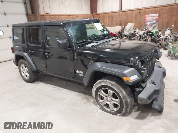 2019 Jeep Wrangler Unlimited Sport Altitude with VIN 1C4HJXDGXKW505396, listed as a IAAI auction lot 42039985 with 146,178 mi miles and . Bid and sale history available at DreamBid. Image 1.
