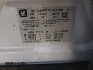 2014 Buick Encore Convenience with VIN KL4CJBSB8EB743421, listed as a IAAI auction lot 41216018 with 18,314 mi miles. Bid and sale history available at carsss.com. Image 9.
