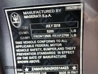 2019 Maserati GranTurismo Sport с VIN ZAM45VMA5K0314423, выставлен на аукционе Copart как лот 54084564 с пробегом Не указан миль и . История ставок и продаж доступна на DreamBid. Изображение 12.