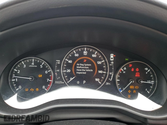 2021 Mazda 3 S with VIN JM1BPAAL2M1335330, listed as a Copart auction lot 56838145 with 33,225 mi miles and Salvage title. Bid and sale history available at DreamBid. Image 9.