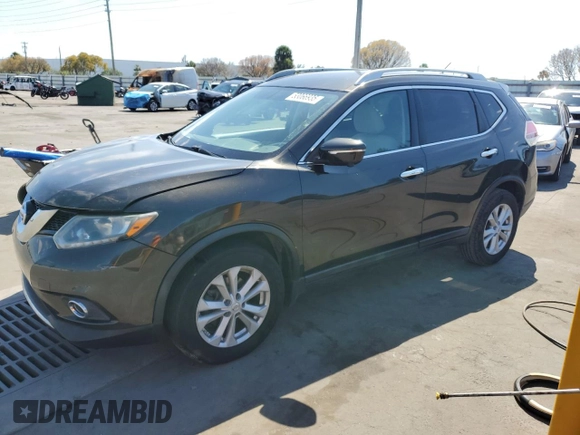 2015 Nissan Rogue S with VIN 5N1AT2MT1FC868734, listed as a Copart auction lot 53066935 with 96,568 mi miles and Salvage Title. Bid and sale history available at carsss.com. Image 1.