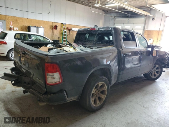 2020 Ram 1500 Big Horn with VIN 1C6SRFFM2LN249037, listed as a Copart auction lot 62484994 with 0 mi miles and Non Repairable. Bid and sale history available at carsss.com. Image 3.