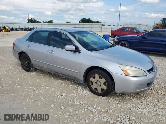 2005 Honda Accord LX with VIN 3HGCM56435G713309, listed as a Copart auction lot 60854495 with 237,574 mi miles and Clean title. Bid and sale history available at DreamBid. Image 4.