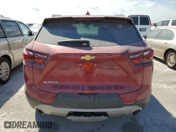 2020 Chevrolet Blazer LT with VIN 3GNKBDRSXLS653664, listed as a Copart auction lot 76227784 with Not provided miles and Salvage title. Bid and sale history available at DreamBid. Image 6.