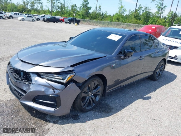 2022 Acura TLX w/A-Spec Package with VIN 19UUB5F55NA002177, listed as a IAAI auction lot 41208723 with 58,795 mi miles. Bid and sale history available at carsss.com. Image 17.