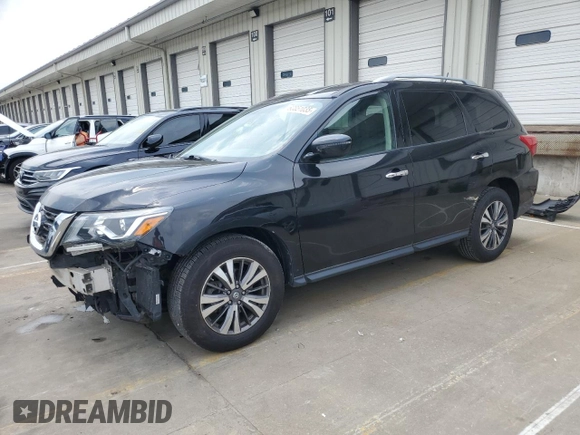 2018 Nissan Pathfinder SV with VIN 5N1DR2MM2JC625673, listed as a Copart auction lot 60851035 with 120,790 mi miles and Salvage title. Bid and sale history available at DreamBid. Image 1.