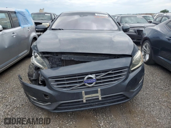 2014 Volvo S60 T6 with VIN YV1902FH9E2281527, listed as a Copart auction lot 60855454 with 0 mi miles and Salvage Title. Bid and sale history available at carsss.com. Image 5.