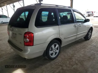 2002 Mazda MPV LX with VIN JM3LW28J520308795, listed as a Copart auction lot 50701835 with 181,086 mi miles and Salvage title. Bid and sale history available at DreamBid. Image 3.