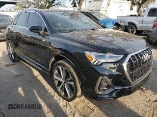 2020 Audi Q3 S line Prestige with VIN WA1FECF30L1106522, listed as a Copart auction lot 81418994 with 75,596 mi miles and Salvage Title. Bid and sale history available at carsss.com. Image 4.