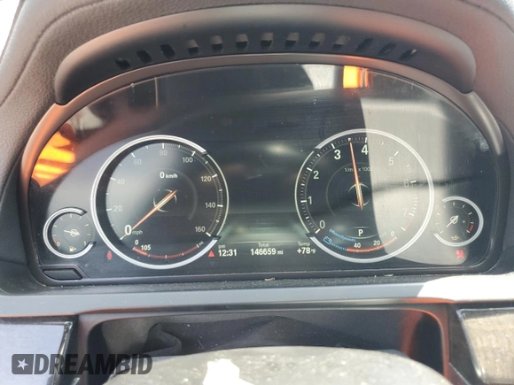 2014 BMW 7 Series 740Li with VIN WBAYE4C59ED137938, listed as a Copart auction lot 55281005 with 146,659 mi miles and Salvage Title. Bid and sale history available at carsss.com. Image 9.
