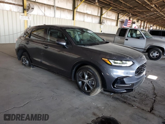 2024 Honda HR-V EX-L with VIN 3CZRZ1H76RM737373, listed as a Copart auction lot 58038925 with 14,857 mi miles and Salvage title. Bid and sale history available at DreamBid. Image 4.