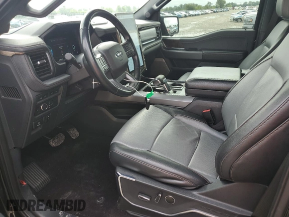 2022 Ford F-150 Lightning Pro with VIN 1FTVW1EL7NWG00726, listed as a Copart auction lot 57283755 with 55,672 mi miles and Salvage title. Bid and sale history available at DreamBid. Image 7.