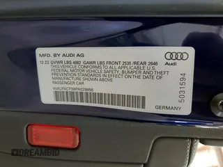 2023 Audi A5 Sportback S line Premium Plus with VIN WAUFACF58PA029856, listed as a Copart auction lot 54947985 with 4,921 mi miles and Salvage Title. Bid and sale history available at carsss.com. Image 12.