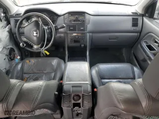 2004 Honda Pilot EX with VIN 2HKYF18574H586714, listed as a Copart auction lot 44374205 with 0 mi miles and Salvage Title. Bid and sale history available at carsss.com. Image 8.
