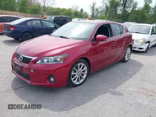 2011 Lexus CT 200h with VIN JTHKD5BH6B2037539, listed as a IAAI auction lot 42127056 with 191,007 mi miles and . Bid and sale history available at carsss.com. Image 2.