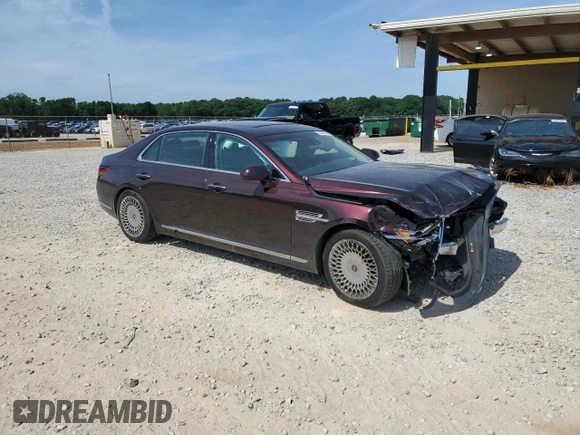 2021 Genesis G90 Ultimate z VIN KMTF54PH5MU087053, wystawiony jako Copart lot #56423025 z przebiegiem 45 877 mil mil oraz Szkoda całkowita • Salvage title. Historia ofert i sprzedaży dostępna na DreamBid. Obrazek 4.