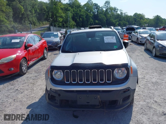 2018 Jeep Renegade Sport with VIN ZACCJBAB2JPH43339, listed as a IAAI auction lot 42571383 with 92,105 mi miles and . Bid and sale history available at DreamBid. Image 12.
