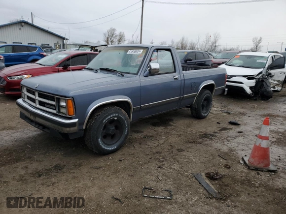 1989 Dodge Dakota with VIN 1B7FL26X3KS146546, listed as a Copart auction lot 81859624 with 16,824 mi miles and Clean Title. Bid and sale history available at carsss.com. Image 1.