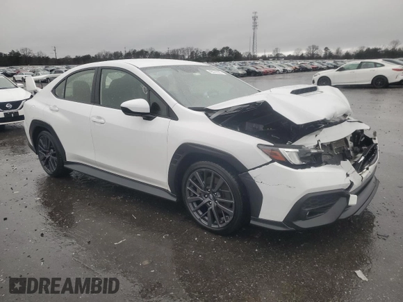 2022 Subaru WRX Premium with VIN JF1VBAH68N8005900, listed as a Copart auction lot 48079535 with 49,767 mi miles and Salvage Title. Bid and sale history available at carsss.com. Image 4.