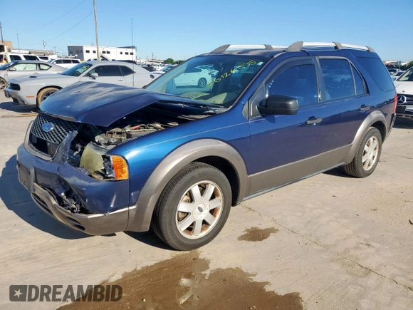 2005 Ford Freestyle SE z VIN 1FMZK01175GA28106, wystawiony jako Copart lot #56126035 z przebiegiem 121 936 mil mil oraz Szkoda całkowita • Salvage title. Historia ofert i sprzedaży dostępna na DreamBid. Obrazek 1.