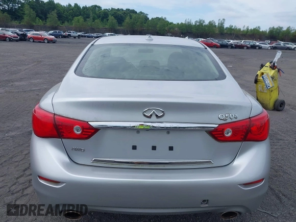 2015 Infiniti Q50 Sport with VIN JN1BV7AR1FM396590, listed as a IAAI auction lot 42687130 with 104,265 mi miles and . Bid and sale history available at DreamBid. Image 16.