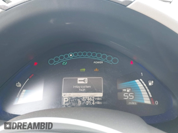 2017 Nissan LEAF S with VIN 1N4BZ0CP1HC302579, listed as a IAAI auction lot 41920542 with 37,462 mi miles. Bid and sale history available at carsss.com. Image 7.