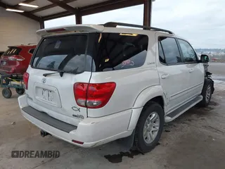2005 Toyota Sequoia Limited with VIN 5TDZT38A25S263835, listed as a IAAI auction lot 41412563 with 284,551 mi miles and . Bid and sale history available at DreamBid. Image 4.
