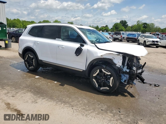 2025 Kia Telluride S with VIN 5XYP6DGC7SG633192, listed as a Copart auction lot 58782175 with 2,134 mi miles and Salvage title. Bid and sale history available at DreamBid. Image 4.