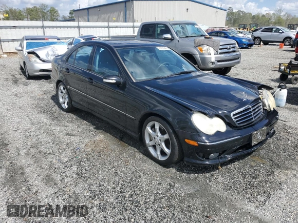 2007 Mercedes-Benz C 230 Sport with VIN WDBRF52H27F922930, listed as a Copart auction lot 51759245 with 129,286 mi miles and Salvage Title. Bid and sale history available at DreamBid. Image 4.