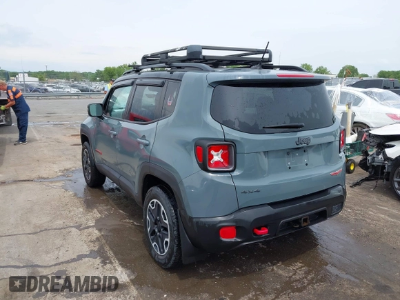 2016 Jeep Renegade Trailhawk with VIN ZACCJBCT3GPC87138, listed as a IAAI auction lot 42076346 with 102,156 mi miles and . Bid and sale history available at carsss.com. Image 3.