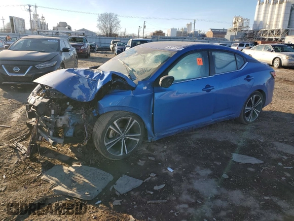 2022 Nissan Sentra SR with VIN 3N1AB8DV6NY219497, listed as a Copart auction lot 43077245 with Not Provided miles and Salvage Title. Bid and sale history available at carsss.com. Image 1.