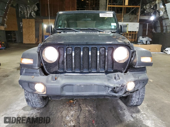 2021 Jeep Wrangler Willys with VIN 1C4HJXAGXMW627781, listed as a Copart auction lot 73306724 with 28,633 mi miles and Salvage title. Bid and sale history available at DreamBid. Image 5.