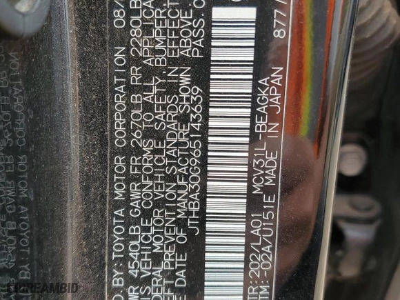2006 Lexus ES 330 with VIN JTHBA30G965143639, listed as a Copart auction lot 51704405 with 200,173 mi miles and Salvage Title. Bid and sale history available at carsss.com. Image 12.