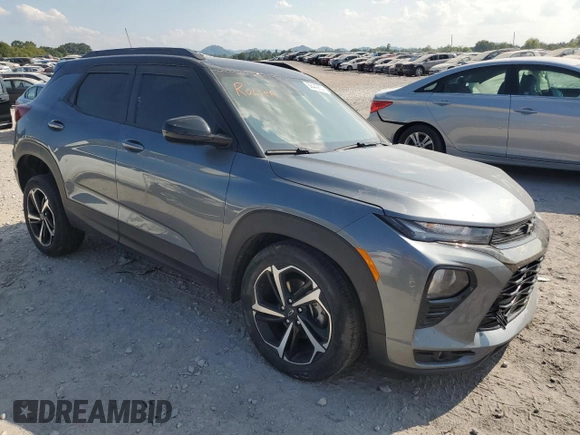 2021 Chevrolet TrailBlazer RS with VIN KL79MUSL6MB163057, listed as a Copart auction lot 68440654 with 43,448 mi miles and Salvage Title. Bid and sale history available at DreamBid. Image 4.