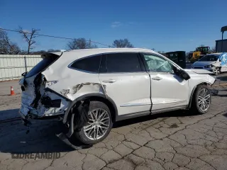 2022 Acura MDX w/Advance Package with VIN 5J8YE1H87NL047599, listed as a Copart auction lot 46149025 with 0 mi miles and Salvage Title. Bid and sale history available at carsss.com. Image 3.