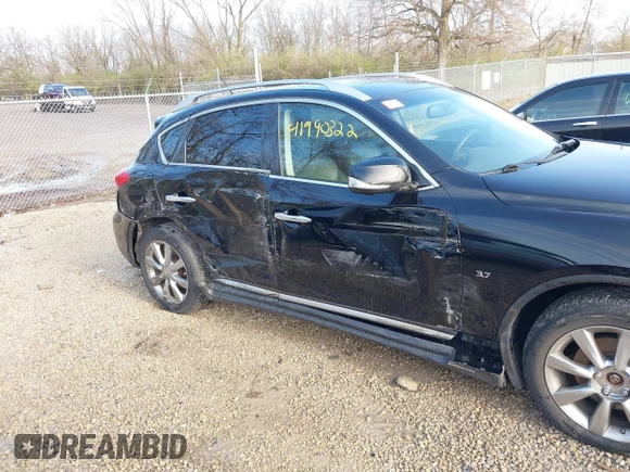 2017 Infiniti QX50 with VIN JN1BJ0RRXHM411985, listed as a IAAI auction lot 41990322 with 75,736 mi miles. Bid and sale history available at carsss.com. Image 6.