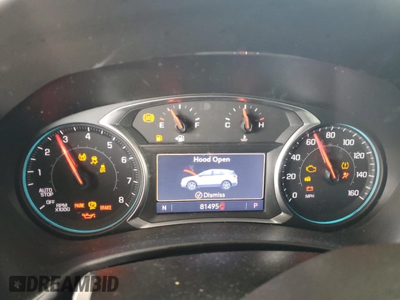 2020 Chevrolet Equinox LT with VIN 2GNAXLEX4L6189116, listed as a Copart auction lot 45707755 with 81,495 mi miles and Salvage Title. Bid and sale history available at carsss.com. Image 9.