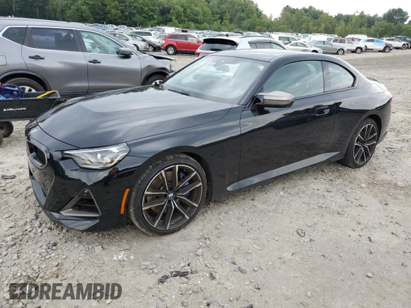 2022 BMW 2 Series M240i xDrive with VIN 3MW53CM07N8C61337, listed as a Copart auction lot 64004873 with 4,642 mi miles. Bid and sale history available at carsss.com. Image 1.
