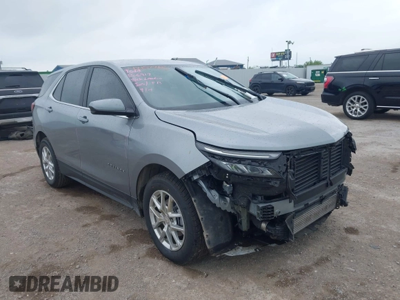 2024 Chevrolet Equinox LT with VIN 3GNAXKEG8RS157449, listed as a IAAI auction lot 42152265 with 39,351 mi miles and . Bid and sale history available at DreamBid. Image 1.