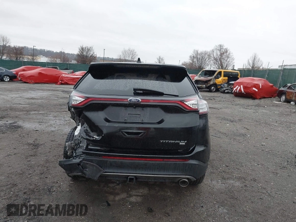 2015 Ford Edge Titanium with VIN 2FMPK4K80FBB70218, listed as a IAAI auction lot 41858298 with 111,130 mi miles. Bid and sale history available at carsss.com. Image 16.