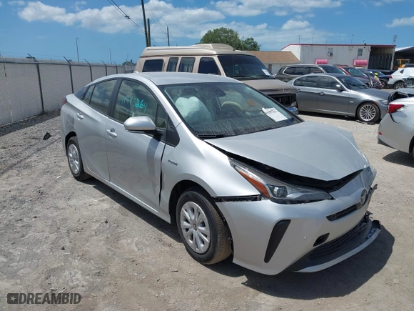 2022 Toyota Prius L Eco with VIN JTDKAMFU5N3184798, listed as a IAAI auction lot 41947227 with 35,943 mi miles. Bid and sale history available at carsss.com. Image 1.