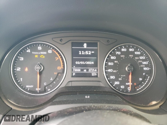 2017 Audi A3 Sedan Premium with VIN WAUB8GFF3H1059231, listed as a Copart auction lot 41212544 with 74,444 mi miles. Bid and sale history available at carsss.com. Image 9.