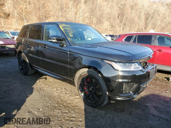 2021 Land Rover Range Rover Sport HST with VIN SALWS2RU0MA774280, listed as a Copart auction lot 84908794 with 19,554 mi miles and Salvage Title. Bid and sale history available at carsss.com. Image 4.