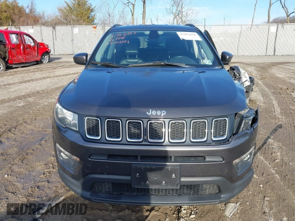 2018 Jeep Compass Latitude with VIN 3C4NJDBB0JT316396, listed as a IAAI auction lot 41482668 with 65,340 mi miles and . Bid and sale history available at DreamBid. Image 12.