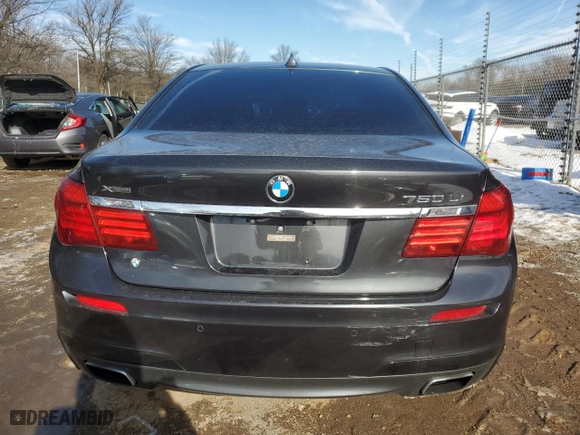 2013 BMW 7 Series 750Li xDrive with VIN WBAYF8C53DDE59013, listed as a Copart auction lot 42116405 with 154,019 mi miles and Salvage Title. Bid and sale history available at carsss.com. Image 6.