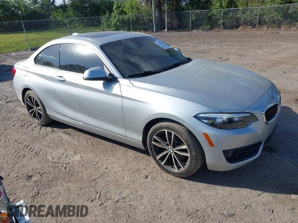 2018 BMW 2 Series 230i with VIN WBA2J1C50JVD09863, listed as a IAAI auction lot 41640142 with 110,432 mi miles. Bid and sale history available at carsss.com. Image 1.