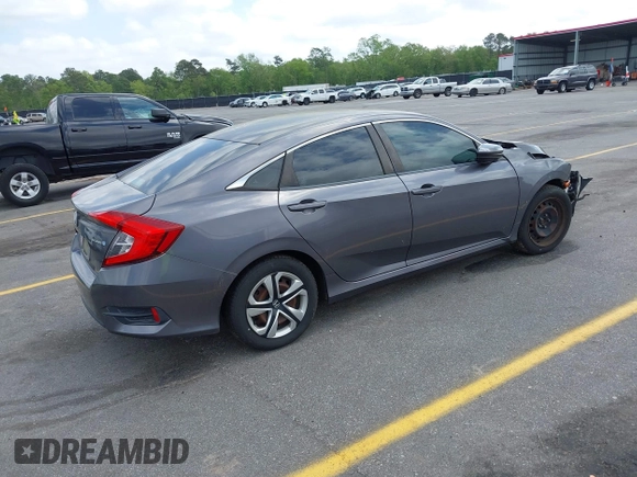 2016 Honda Civic Sedan LX with VIN 2HGFC2F52GH509952, listed as a IAAI auction lot 41966769 with 83,039 mi miles. Bid and sale history available at carsss.com. Image 4.