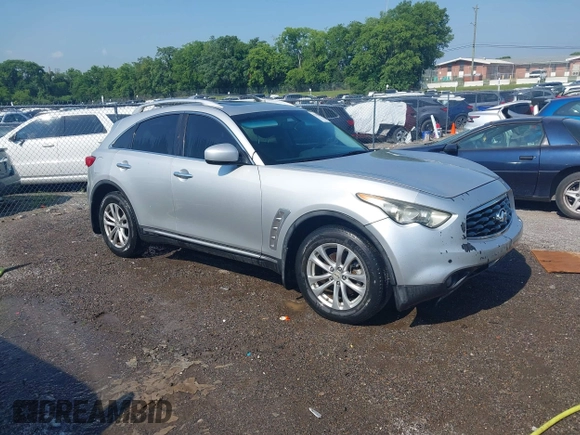 2009 Infiniti FX with VIN JNRAS18U29M103731, listed as a IAAI auction lot 42549091 with 191,296 mi miles and . Bid and sale history available at DreamBid. Image 1.