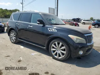 2011 Infiniti QX56 8-passenger with VIN JN8AZ2NC1B9300755, listed as a Copart auction lot 69016034 with 222,006 mi miles and Clean Title. Bid and sale history available at carsss.com. Image 4.