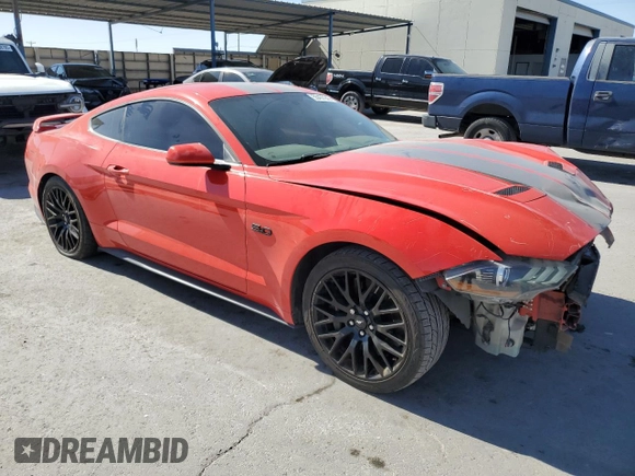 2019 Ford Mustang GT with VIN 1FA6P8CF5K5134342, listed as a Copart auction lot 55437245 with 48,918 mi miles and Salvage title. Bid and sale history available at DreamBid. Image 4.